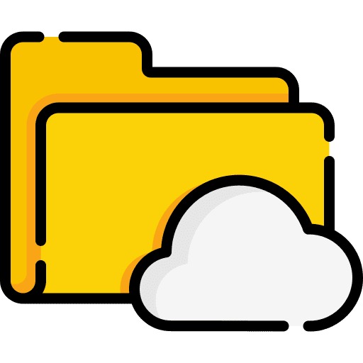 Cloud storage folder network data storage cloud folder icon Cloud storage folder network data storage cloud folder icon