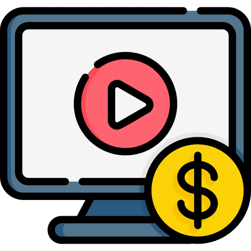 Monetization music and multimedia monetization ads icon Monetization music and multimedia monetization ads icon