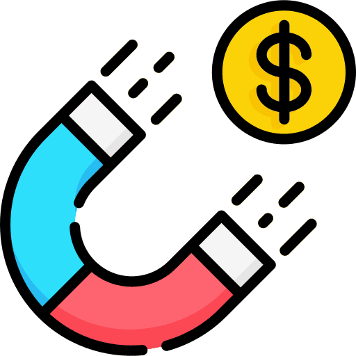 Money magnet dollar marketing stealing icon Money magnet dollar marketing stealing icon