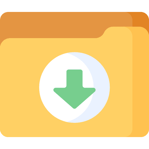 Download down arrow folder ui icon