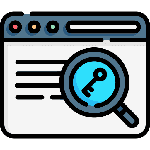 Key browser search seo and web icon Key browser search seo and web icon