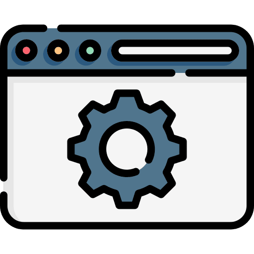 Optimization web seo and web gear icon Optimization web seo and web gear icon