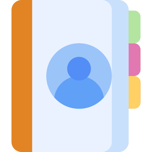 Contact book organizer address book communications icon Contact book organizer address book communications icon