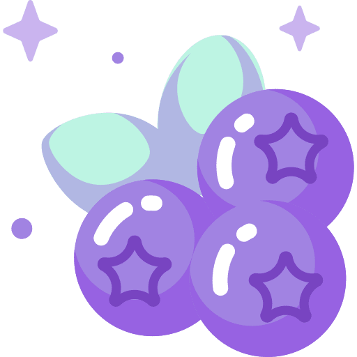 Blueberry organic food and restaurant fruit icon