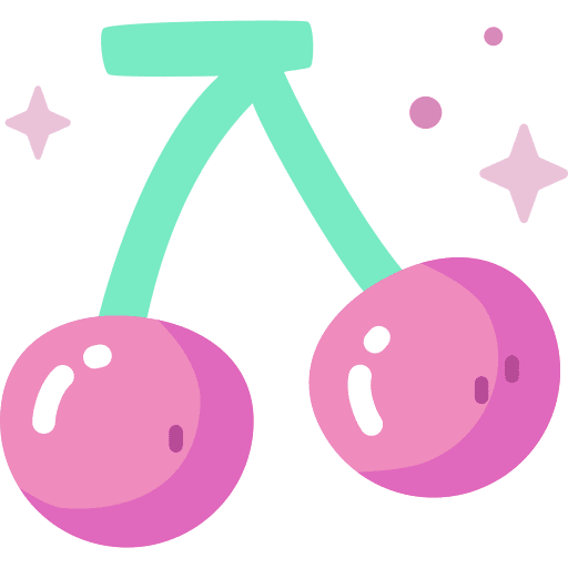 Cherry fruit vegan food and restaurant icon