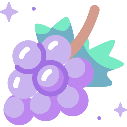 Grapes fruit food and restaurant berry icon