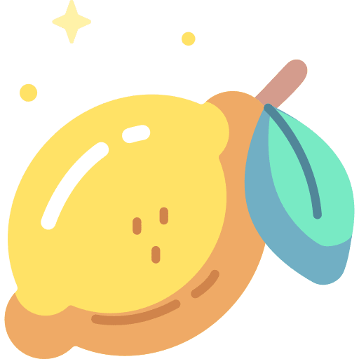 Lemon vegan food and restaurant vegetarian icon