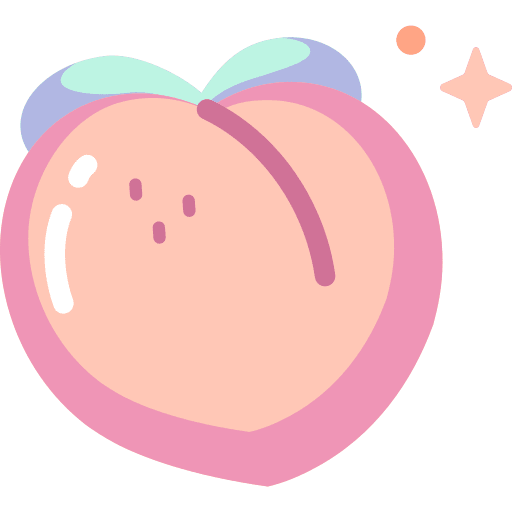 Peach girly icons fruit peach icon
