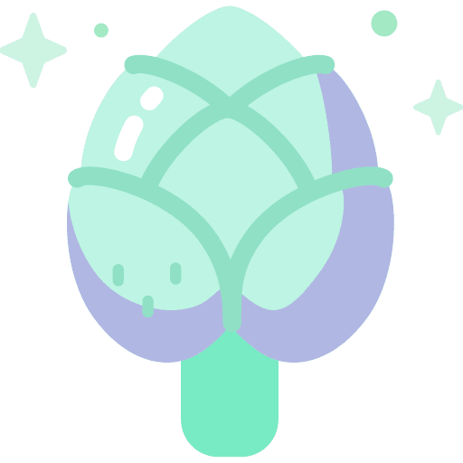 Artichoke vegetable vegan food and restaurant icon