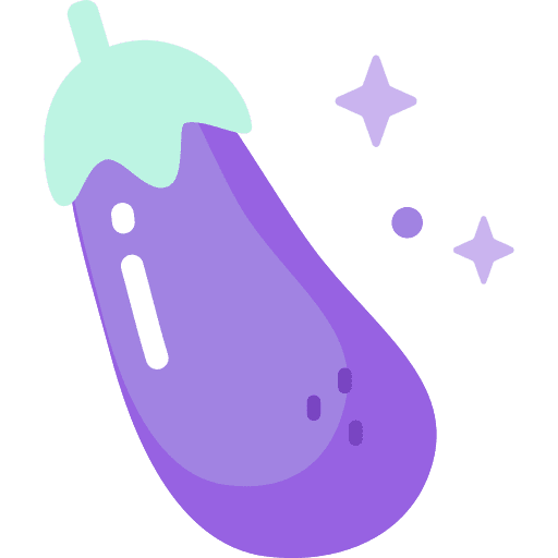 Eggplant organic healthy food icon