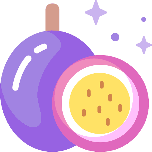 Passion fruit farming and gardening organic food and restaurant icon