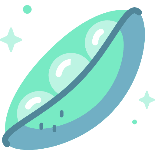 Peas organic food and restaurant food icon