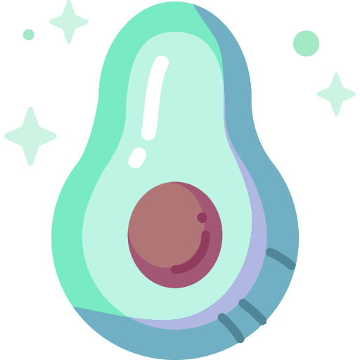 Avocado organic fruit diet icon