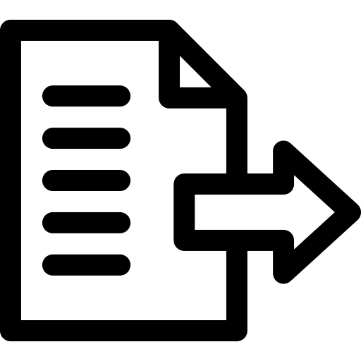 Document arrow document paper icon