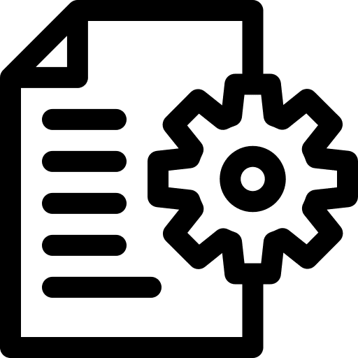 Document setting implement configuration icon