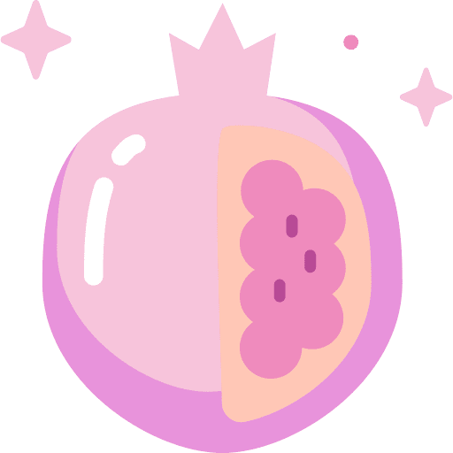 Pomegranate fruit food and restaurant healthy food icon