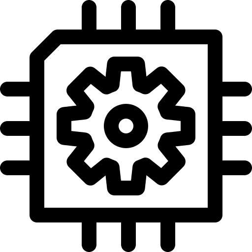 Chip setting cpu electronics icon Chip setting cpu electronics icon