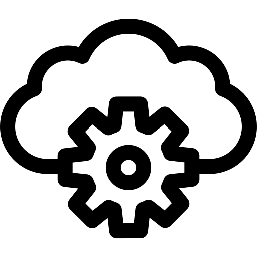 Cloud cogwheel setting configuration icon Cloud cogwheel setting configuration icon