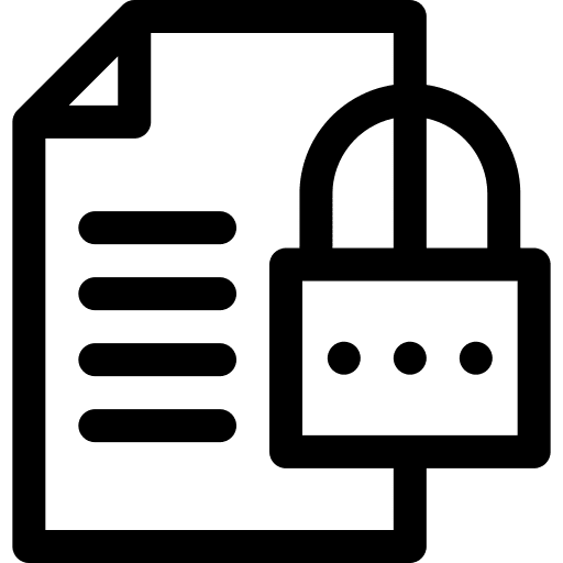 Lock document read only file icon