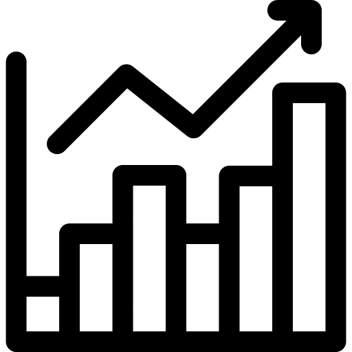 Statistics profit performance increase icon