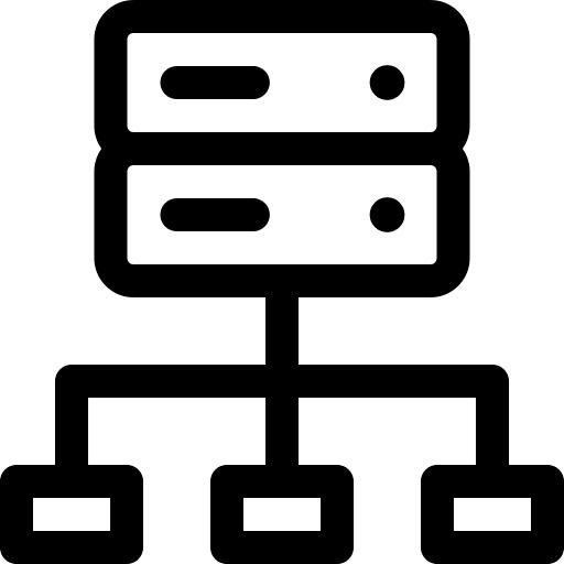 Database database networking system icon Database database networking system icon