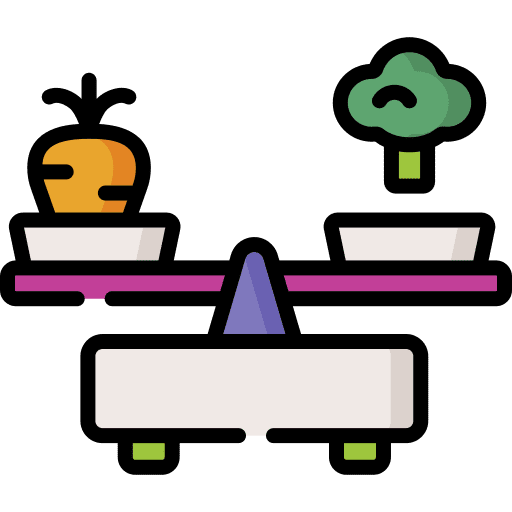 Balanced diet vegetarian vegetable food and restaurant icon