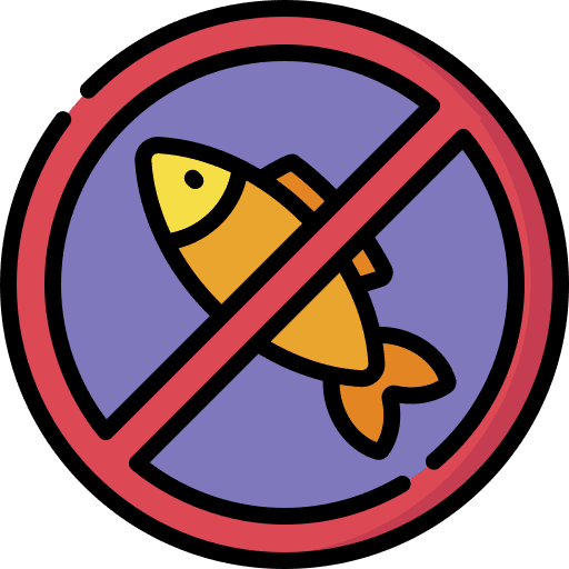 No fish vegan no fish prohibition icon No fish vegan no fish prohibition icon