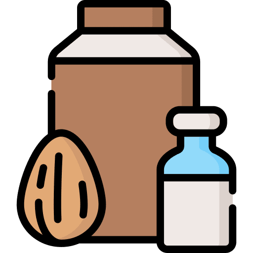 Almond milk food organic healthy food icon Almond milk food organic healthy food icon