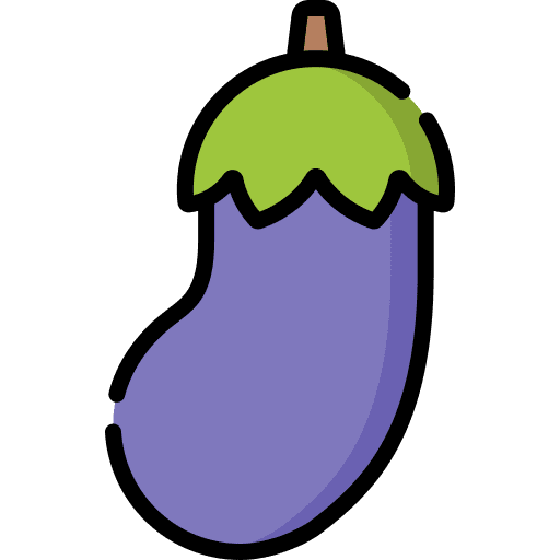 Eggplant vegetarian healthy food food and restaurant icon Eggplant vegetarian healthy food food and restaurant icon