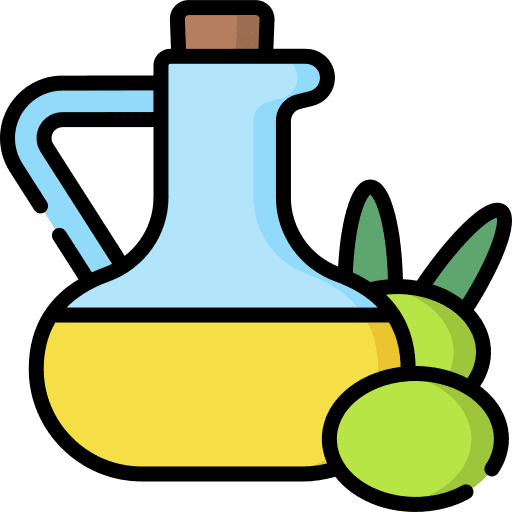 Olive oil vegetarian food and restaurant healthy food icon Olive oil vegetarian food and restaurant healthy food icon