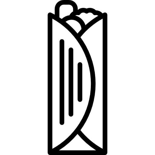 Doner kebab meat junk food turkey icon