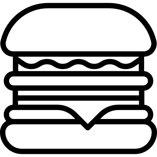 Hamburger food fattening meat icon Hamburger food fattening meat icon