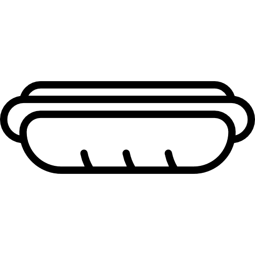 Hot dog fattening junk food food icon Hot dog fattening junk food food icon