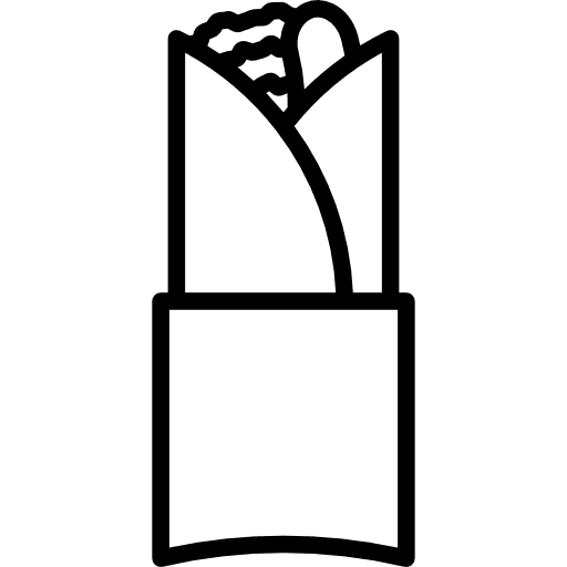 Kebab roll food turkey junk food icon