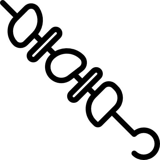 Brochette fast food junk food meat icon Brochette fast food junk food meat icon