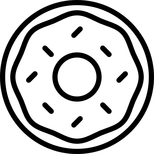 Donut fattening bakery fast food icon Donut fattening bakery fast food icon