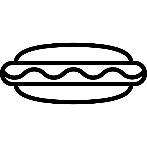 Hot dog fast food junk food fattening icon Hot dog fast food junk food fattening icon