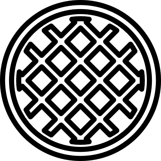 Waffle dessert fattening baker icon Waffle dessert fattening baker icon