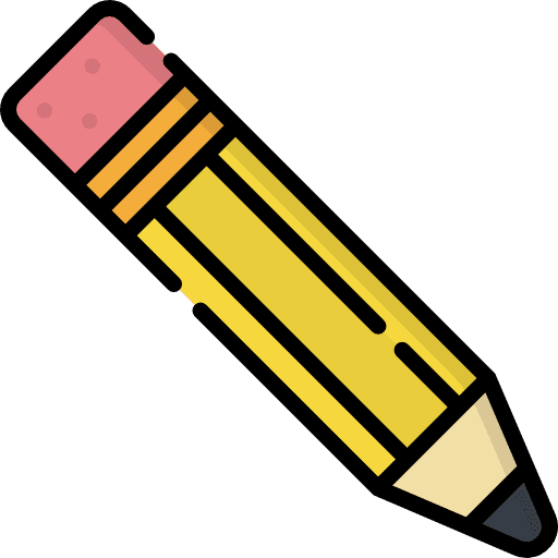 Pencil writing education draw icon