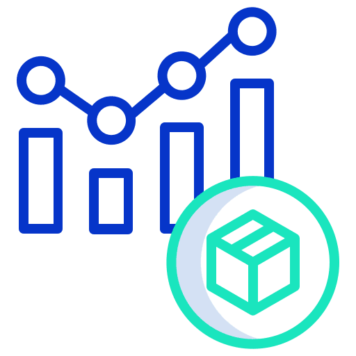 Logistic packaging package graph icon