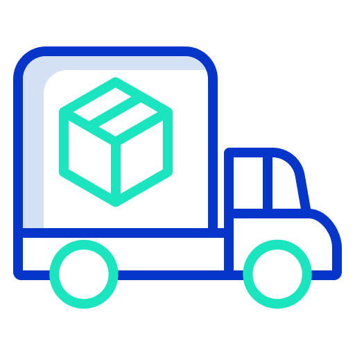 Logistic packaging transport vehicle icon