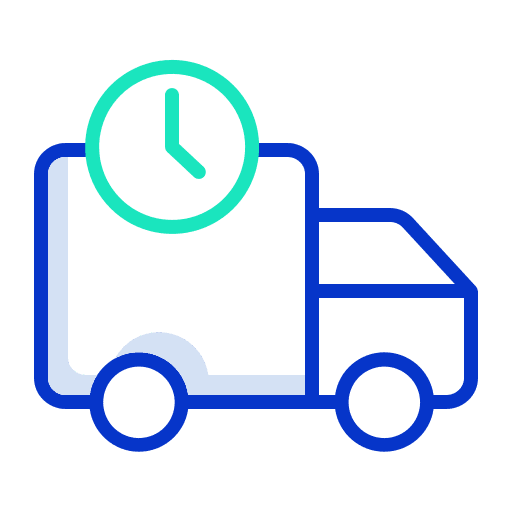 On time shipping and delivery transportation cargo icon
