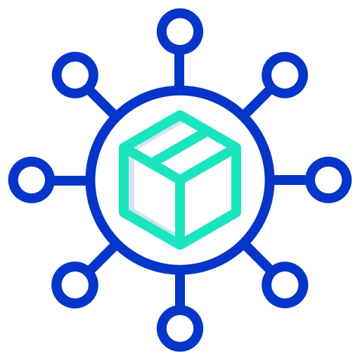 Product deployment product networking icon