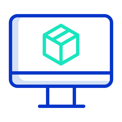 Logistic website box electronics icon