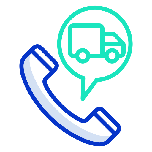 Track vehicle call center logistic icon