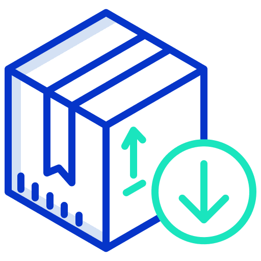 Delivery shipping and delivery package packing icon