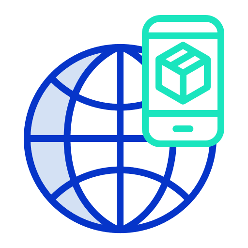 Global app box technology icon