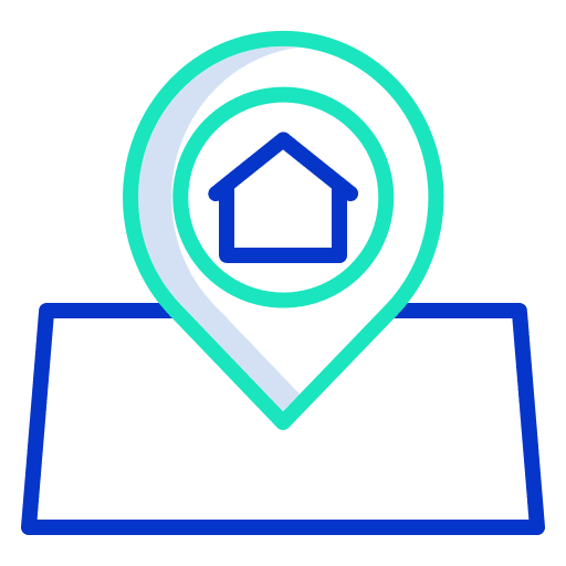 Home home pointer address icon
