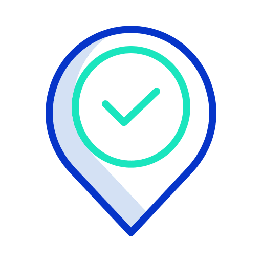 Location check pin maps and location icon