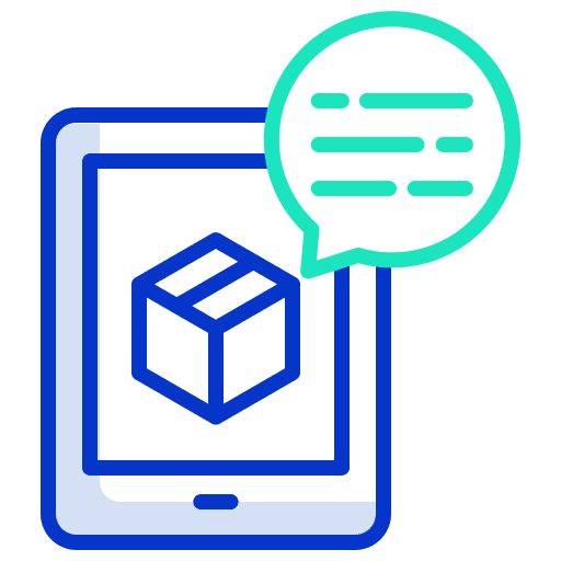 Logistic box application packaging icon